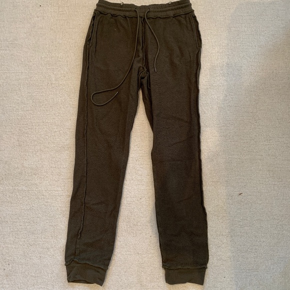 Danielle Guizio Olive Green Sweatpants - Picture 2 of 4